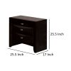 Simo Nightstand, Spacious Top, Metal Knobs, 3 Drawers