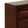Simo Nightstand, Spacious Top, Nickel, 3 Drawers