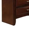 Simo Nightstand, Spacious Top, Nickel, 3 Drawers