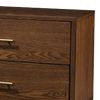 Roma Nightstand, 2 Drawers, Nickel Bar Handles