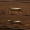 Roma Nightstand, 2 Drawers, Nickel Bar Handles