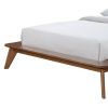 Stacy Queen Size Platform Bed, Panel Headboard