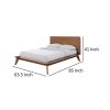 Stacy Queen Size Platform Bed, Panel Headboard