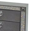 Laine Nightstand, 2 Drawers, Crystal Like Acrylic Trim
