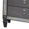 Laine Nightstand, 2 Drawers, Crystal Like Acrylic Trim