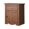 Stav Nightstand, 1 Drawer and Door, 25 Inch, Plank Style
