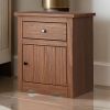 Stav Nightstand, 1 Drawer and Door, 25 Inch, Plank Style