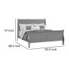 Ryla Queen Size Bed, Sleigh Panel Headboard