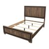 Modern Queen Size Bed w Tall Panel Headboard