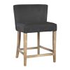 Cly Counter Stool Chair, Soft Dark Gray Fabric