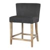 Cly Counter Stool Chair, Soft Dark Gray Fabric