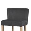 Cly Counter Stool Chair, Soft Dark Gray Fabric