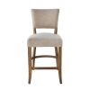 Ryna Counter Stool Chair, Light Gray Fabric