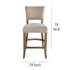 Ryna Counter Stool Chair, Light Gray Fabric