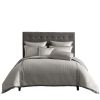 Loi 8pc King Comforter Set with Pillows, Shams, Reversible Gray Silver