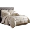 Rely 10pc Coverlet Queen Size Comforter Set, Woven Jacquard, Ivory