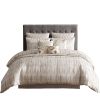 Rely 10pc Coverlet Queen Size Comforter Set, Woven Jacquard, Ivory