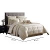 Rely 10pc Coverlet Queen Size Comforter Set, Woven Jacquard, Ivory
