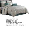 Regy 10pc King Size Comforter Set with Shams, Blue Gray Medallion
