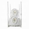 Auri Twin 4 Poster Princess Bed, Classic Arched Headboard, White Wood