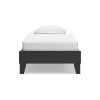 Alli Twin Size Platform Bed, Matte Black Wood Frame with Laminate