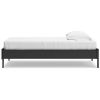 Alli Twin Size Platform Bed, Matte Black Wood Frame with Laminate