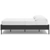 Alli Full Size Platform Bed, Matte Black Wood Frame with Laminate
