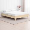 Abis Queen Platform Bed, Natural Brown Wood, Low Profile Tapered Legs