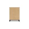 Finny Nightstand, 1 Drawer 1 Shelf, Matte Black, Silver Metal, 22 Inch