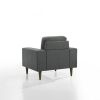 Vile Accent Chair, Plush Gray Fabric