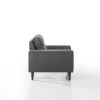Vile Accent Chair, Plush Gray Fabric