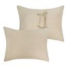 Xumi 2 Piece Twin Size Quilt Set, Beige Channel