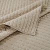 Xumi 2 Piece Twin Size Quilt Set, Beige Channel