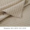 Xumi 2 Piece Twin Size Quilt Set, Beige Channel