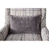 Riana Accent Chair, 1 Accent Pillow, Black and White Plaid