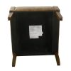 Accent Chair, Distressed Brown Faux Leather with Sloped Arms