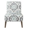 Armless Accent Chair, Vintage Medallion Print