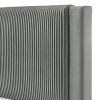 Cery Full Size Platform Bed, Light Gray Upholstery, Textured Headboard