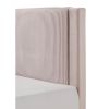 Cery Queen Size Platform Bed, Pink Upholstery, Textured Headboard