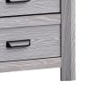 Laide Nightstand with 2 Drawers, Cup Handles, Gray Driftwood Finish Wood