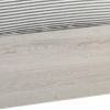 Cuzzy Full Platform Bed with Panel Headboard, Low Profile White Wood