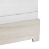 Cuzzy Full Platform Bed with Panel Headboard, Low Profile White Wood
