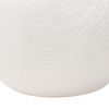 Round Accent Pillow, Ivory Faux Shearling