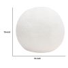 Round Accent Pillow, Ivory Faux Shearling