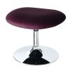 Fabric Curved Design Chair with Ottoman and Tubular Base