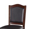 Wooden Armless High Chair, Espresso Brown & Black
