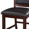 Wooden Armless High Chair, Espresso Brown & Black