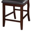 Wooden Armless High Chair, Espresso Brown & Black