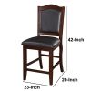 Wooden Armless High Chair, Espresso Brown & Black