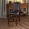Wooden Armless High Chair, Espresso Brown & Black